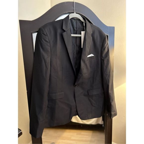 NEW Mens Black Blazer Sport Coat Jacket 42 - Picture 5 of 5